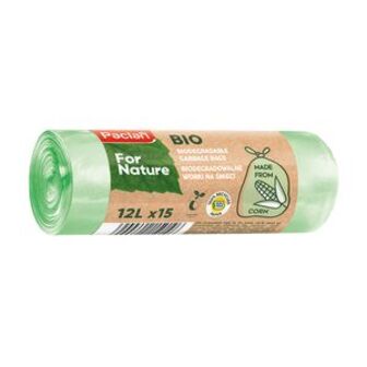 Пакети для сміття Paclan Bio біорозкладні 12 л, 15 шт
