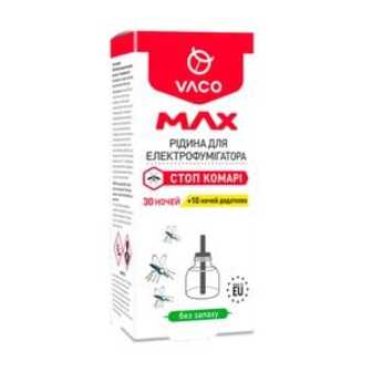 Рідина для електрофумігатора Vaco Max Стоп комарі, 30 ночей + 10 ночей додатково, 30 мл