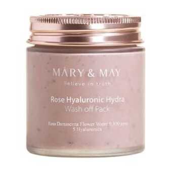 Очищувальна маска для обличчя Mary & May Rose Hyaluronic Hydra Wash Off Pack з екстрактом троянди та гіалуроновою кислотою, 125 г