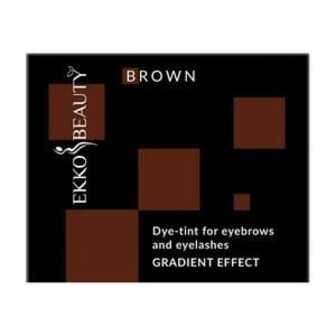 Фарба-тінт для брів та вій Ekko Beauty Gradient Effect, Brown, 3 мл