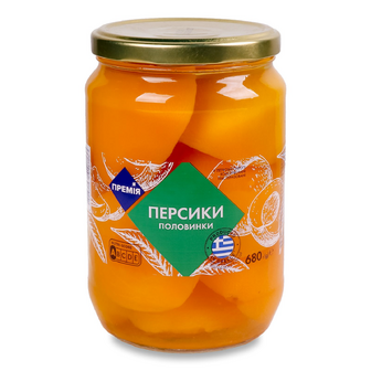 Персики половинками «Премія»® в легкому сиропі, 680г