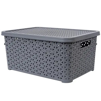 Кошик Diomedea з кришкою 34.5x24.5x15.5 см 10 л сірий (К13-130)