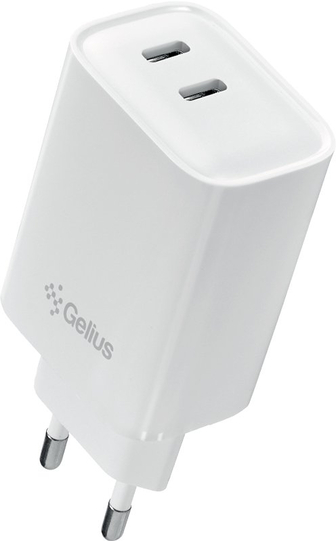 Мережевий зарядний пристрій Gelius Wall charger Dos 40W GP-HC062 2Type-C White