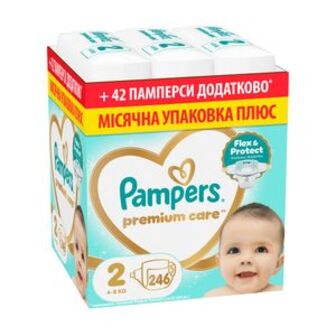 Підгузки PAMPERS Premium Care розмір 2 (4-8 кг), 246 шт