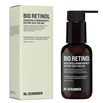 Ензимний гель-пілінг для обличчя Mr. Scrubber Bio Retinol з бакучіолом і ензимом граната 100 мл