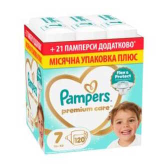 Підгузки Pampers Premium Care розмір 7 (15+ кг), 120 шт