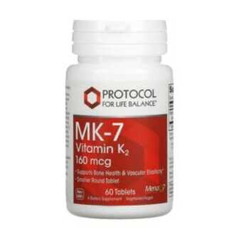 МК-7 Вітамін К2 Protocol For Life Balance MK-7 Vitamin K2, 160 мкг, 60 таблеток