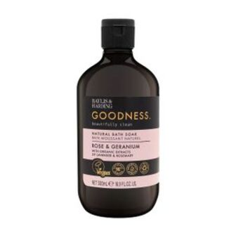 Піна для ванни Baylis & Harding Goodness Natural Bath Soak, Rose & Geranium, 500 мл