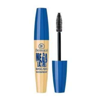 Водостійка туш для вій Dermacol Mega Lashes з панорамним ефектом, чорна, 13 мл