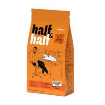 Сухий корм для стерилізованих кішок Half&Half із яловичиною, 2 кг