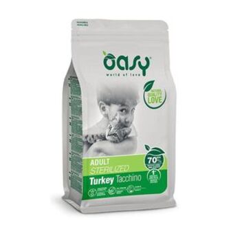 Сухий корм для стерилізованих котів Oasy Lifestage Adult Sterilized з індичкою, 300 г