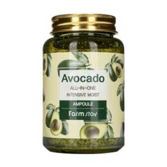Багатофункціональна сироватка для обличчя FarmStay Avocado All-In-One Intensive Moist Ampoule з екстрактом авокадо, 250 мл