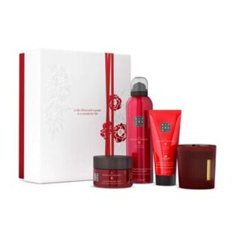 Набір для тіла Rituals The Ritual Of Ayurveda Medium 2025 (крем для тіла, 100 мл + гель-піна для душу, 200 мл + ароматична свічка, 140 г + скраб для тіла, 125 г)