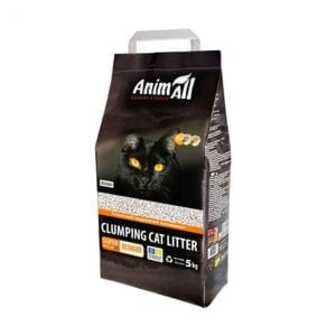 Бентонітовий наповнювач для котячого туалету AnimAll Premium грудкувальний, великий, 5 кг