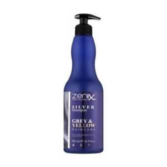 Срібний шампунь Zenix Silver Shampoo для освітленого, мелірованого та сивого волосся, 500 мл