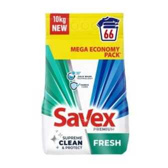 Пральний порошок Savex Premium Fresh, 66 цикли прання, 10 кг