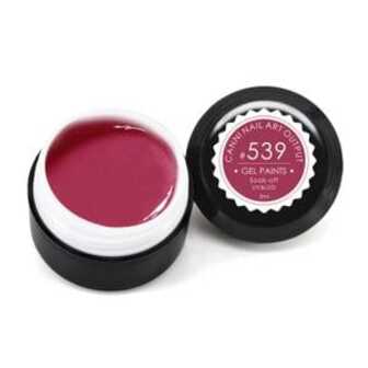 Гель-фарба Canni Nail Art Output Gel Paints Soak-off UV&LED 539 пурпурно-червона, 5 мл