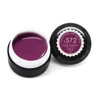 Гель-фарба Canni Nail Art Output Gel Paints Soak-off UV&LED 572 темна рожево-пурпурова, 5 мл