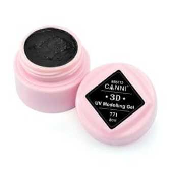 Гель-пластилін для нігтів Canni 3D UV Modelling Gel 771 чорний, 8 мл