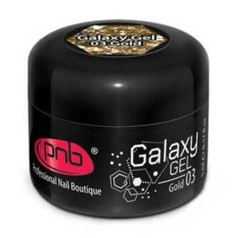 Гель для дизайну нігтів PNB UV/LED Galaxy Gel 03 Gold, 5 мл