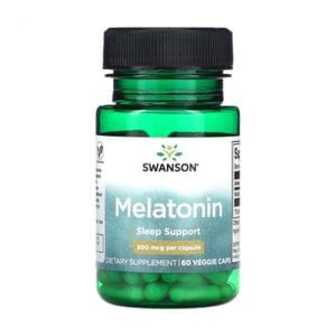 Мелатонін Swanson Melatonin 500 мкг, 60 веганських капсул