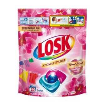 Капсули для прання Losk Ароматерапія, з ефірними оліями та ароматом малайзійської квітки, 22 цикли прання, 22 шт