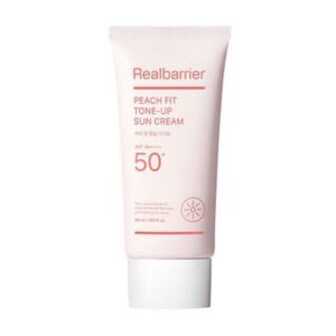 Сонцезахисний крем для обличчя Real Barrier Peach Fit Tone-Up Sun Cream з персиковим підтоном, 50 мл