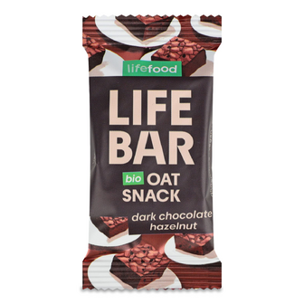 Батончик Lifebar вівсяний з шоколадом та фундуком органічний, 40г