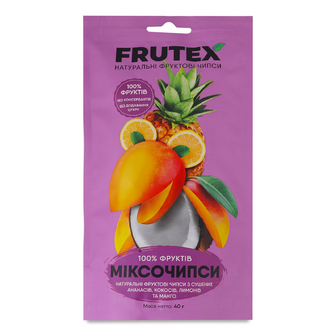 Чипси Frutex МіксоЧипси 4 смаки фруктові натуральні, 40г
