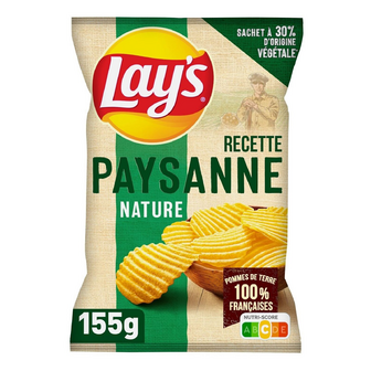 Чипси Lay's Paysanne Nature рифлені оригінальний смак, 155г