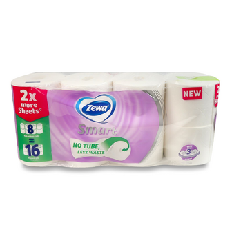Папір туалетний Zewa Smart 3-шаровий, 8шт