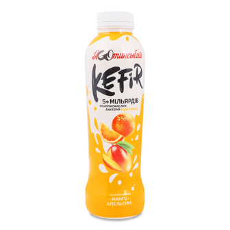 Кефір Яготинський з наповнювачем манго-апельсин 2,3%, 520г