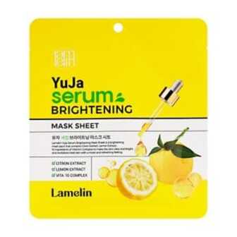 Освітлювальна тканинна маска для обличчя Lamelin Yuja Serum Brightening Mask Sheet, 30 мл