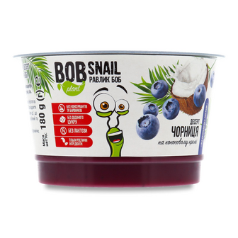 Десерт Bob Snail чорниця на кокосовому кремі, 180г