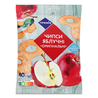 Чипси яблучні «Премія»® оригінальні, 40г
