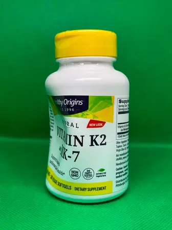 Вітамін K2 в формі MK7, Vitamin K2 as MK7, Healthy Origins, 100 мкг, 180 кап.