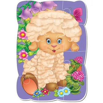 Пазли на магніті Vladi Toys Малюк зможе Вівця А5 12 елементів (VT3301-02)