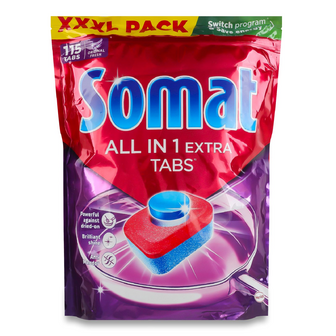 Таблетки для посудомийних машин Somat All in 1 Extra, 115*16.6г