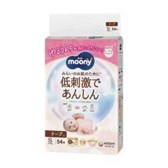 Дитячі підгузники Moony Natural, розмір S 4-8 кг, 54 шт
