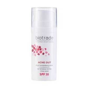 Відновлювальний крем для обличчя Biotrade Acne Out SPF 30 для шкіри з видимими дефектами та плямами постакне, 30 мл