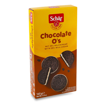 Печиво-сендвіч Schar Сhocolate O's з какао та кремовою начинкою, 165г