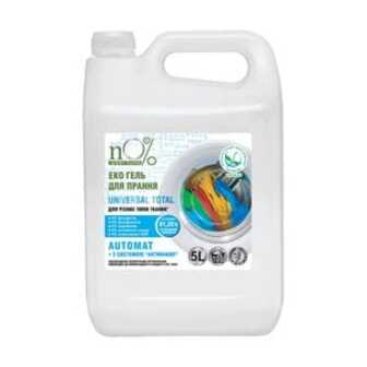 Екогель для прання різних типів тканин nO% green home Universal Total, 100 циклів прання, 5 л