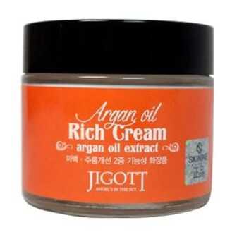 Насичений крем для обличчя Jigott Argan Oil Rich Cream з олією аргани, 70 мл