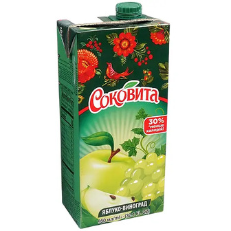 Напій Соковита яблучно-виноградний 0.95 л