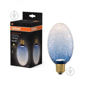 ВИТРИНА! Лампа светодиодная Ledvance Cracked Glass Long Blue 3,5 Вт E27 2700 К 220 В прозрачная