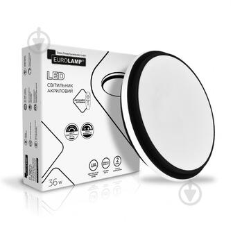 ВИТРИНА! Светильник светодиодный Eurolamp круг A51 36 Вт белый 3000-6500 К LED-ALR-36-A51(black)