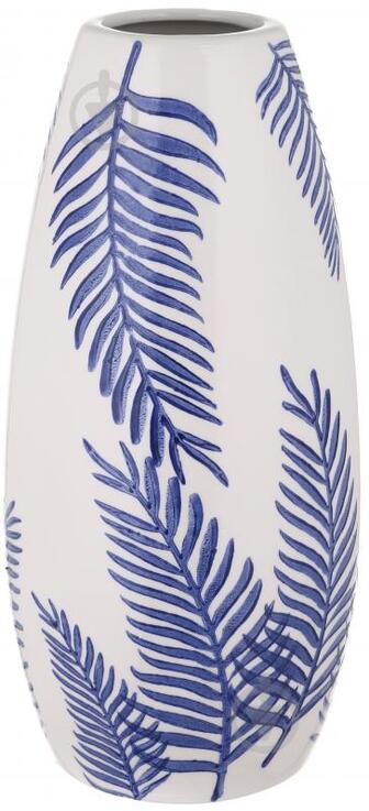 УЦЕНКА! Ваза керамическая Пальмира 28,3 см белая с синим SG22Q025-2B Vase (УЦ №3855)