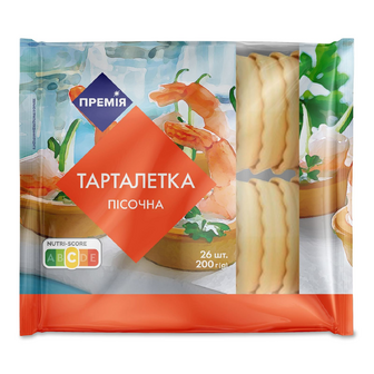 Тарталетка Премія кругла пісочна, 200г