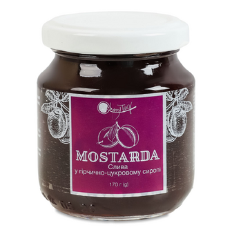 Мостарда Cherry Twig «Слива» у гірчично-цукровому сиропі, 170г