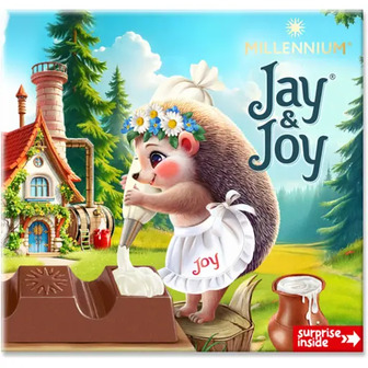 Шоколад Millennium Jay&Joy молочний з молочною начинкою 45 г